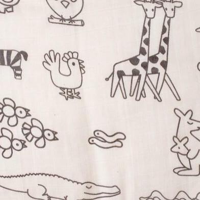 Bamboo fitted crib sheet - Elephant