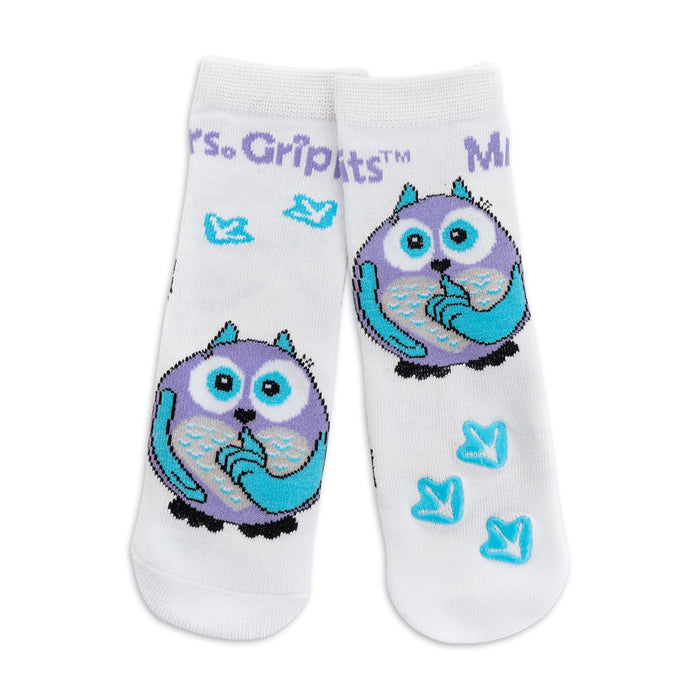 Baby/Kids Bamboo Socks With Grips - Owl