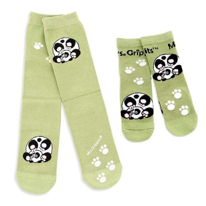 Baby/Kids Bamboo Socks with Grips - Panda loop