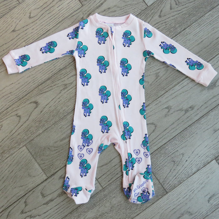 Baby/Toddler Bamboo Onesie with Grips - Pony