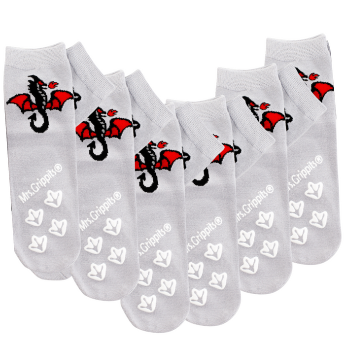 Dragon Non-Slip Socks 6-pack (5-9 years)