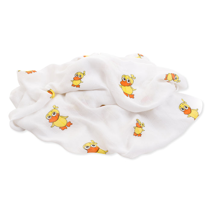 100% Bamboo Muslin Swaddle Blanket  - Duck