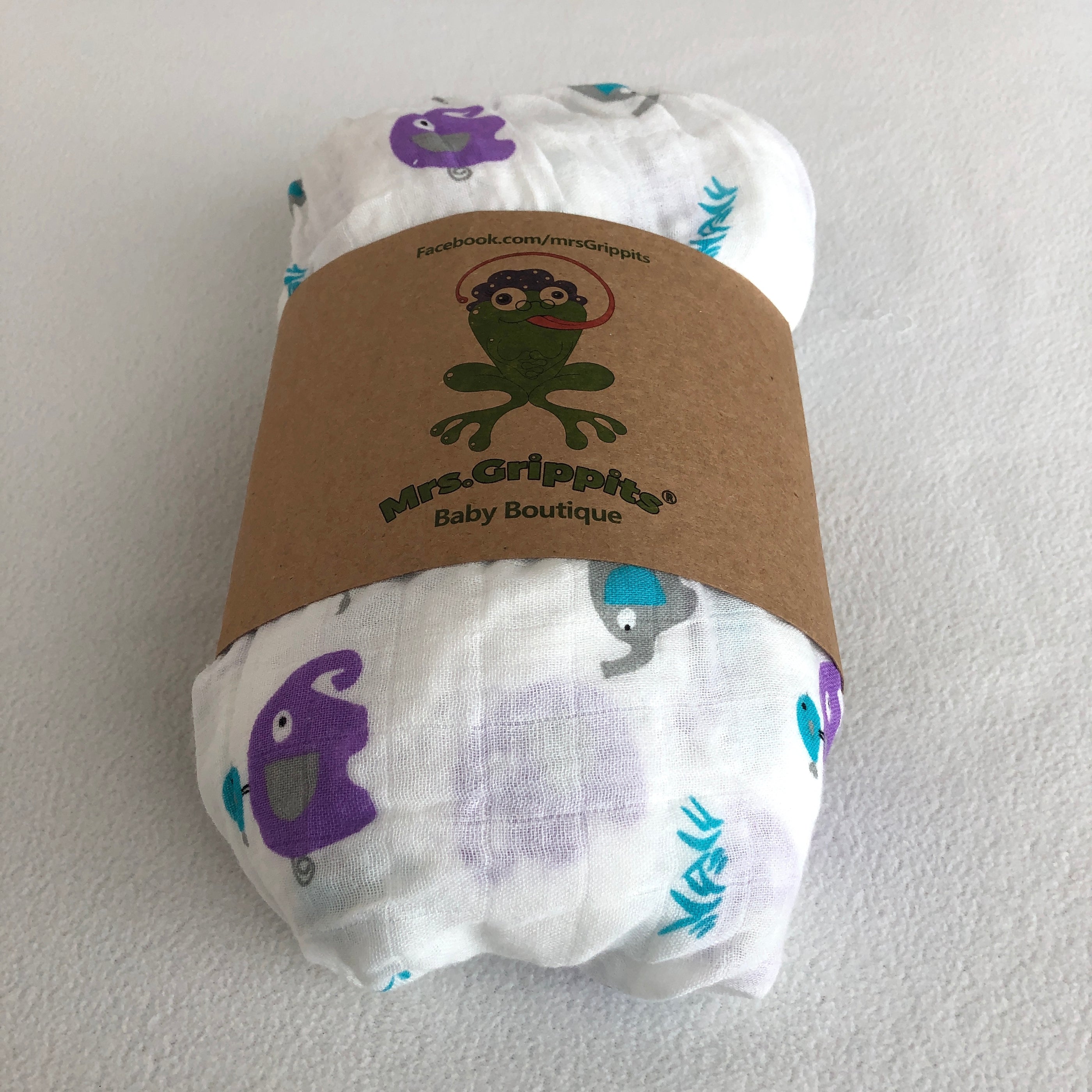 Quincy Mae Bamboo Crib Sheet - Elephants main image 1