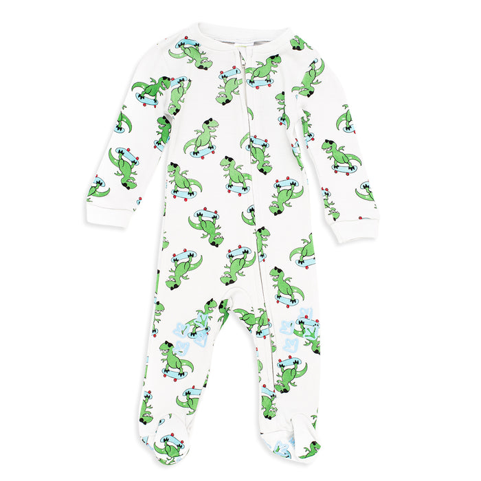 Baby/Toddler Bamboo Onesie with Grips - T-Rex