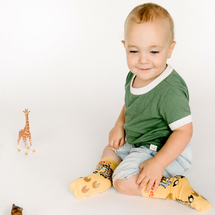 Baby/Kids Bamboo Grip Socks - Giraffe
