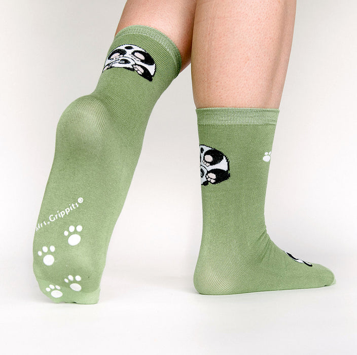 Adult Bamboo Grip Socks - Panda